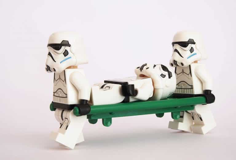 stormtrooper, lego, stretcher